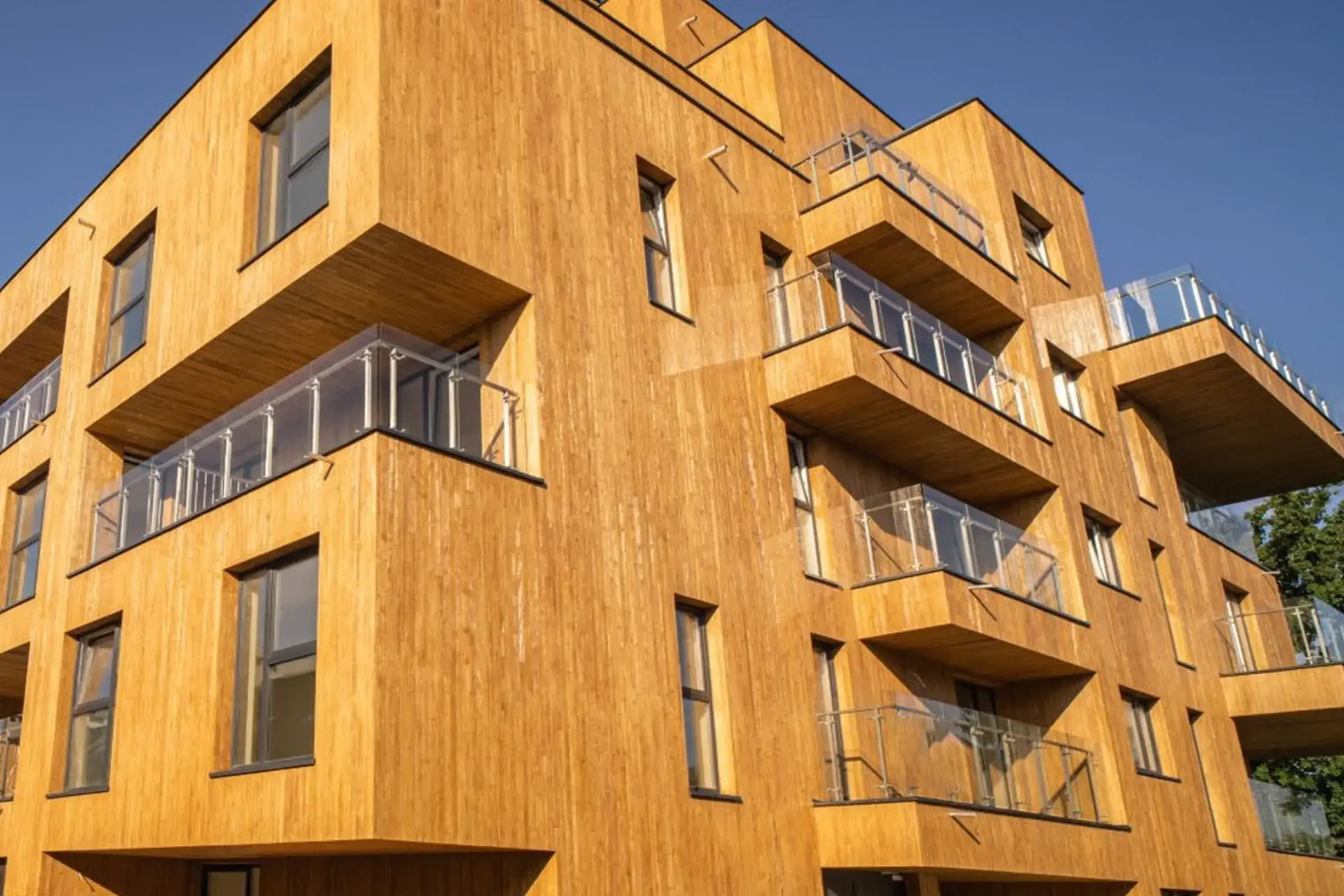 Wooden House w Rzeszowie – budynek z elewacją imitującą drewno