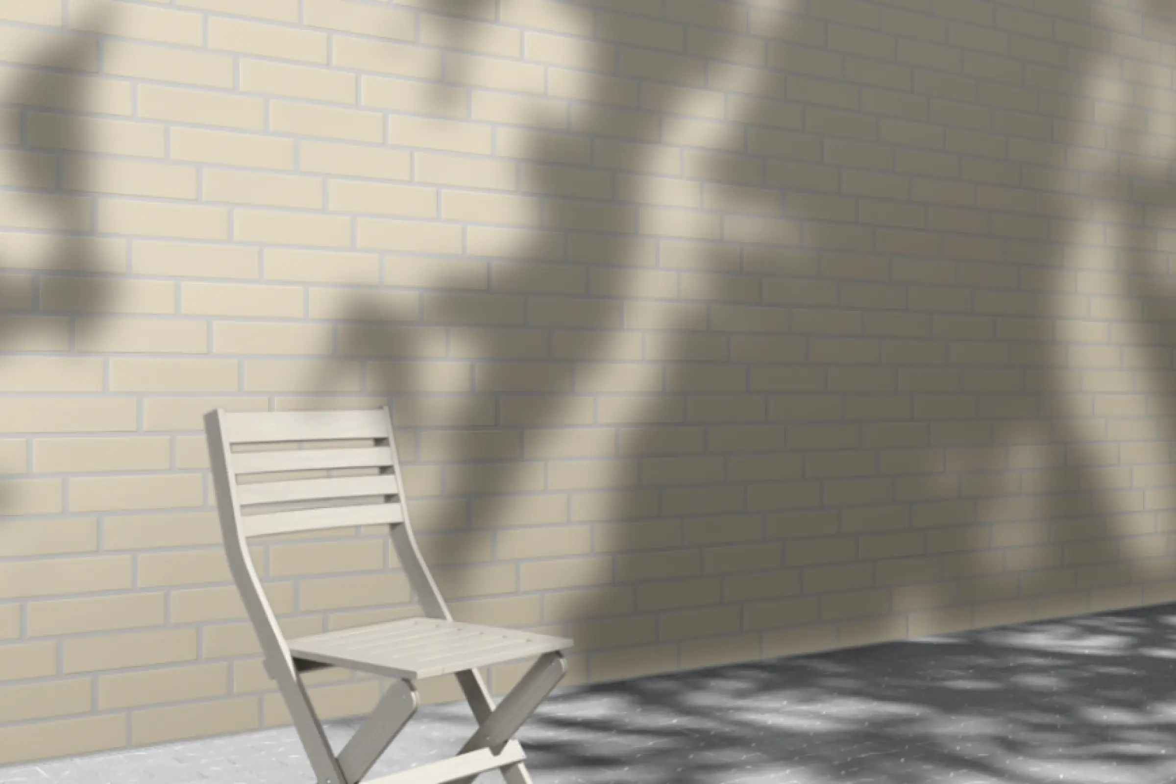 Wizualizacja 3D elewacji z beżową okładziną klinkierową StoBrick 